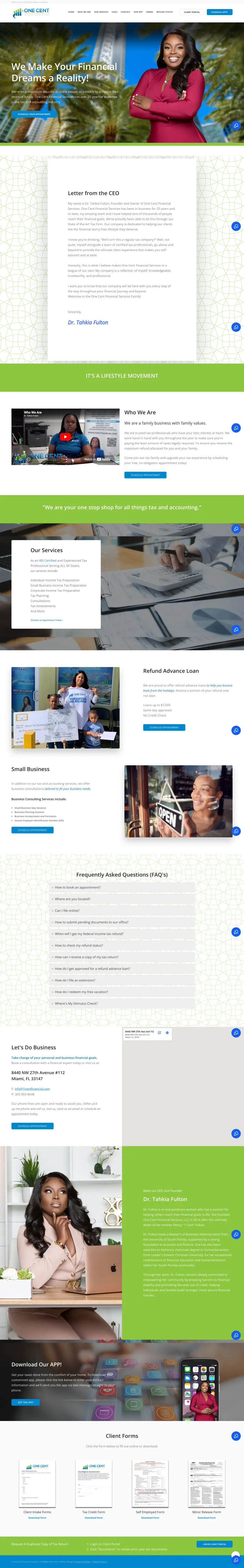 1Cent Financial full homepage screenshot