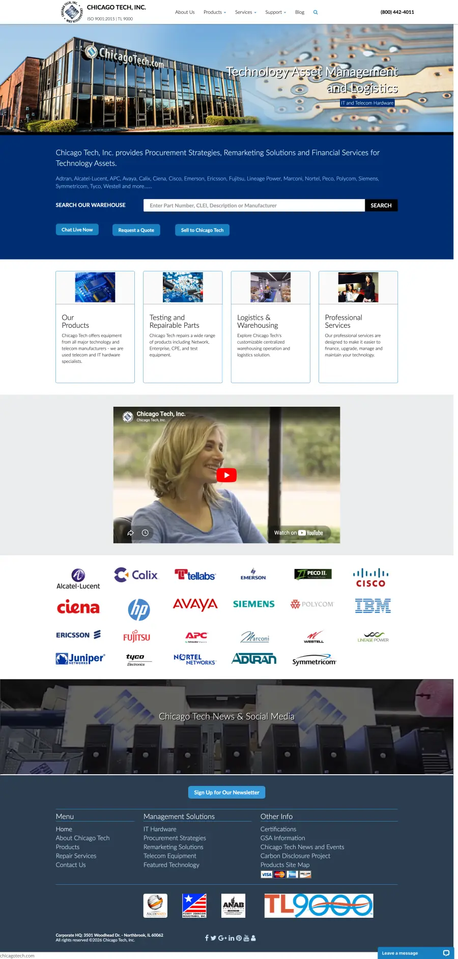 ChicagoTech full homepage screenshot