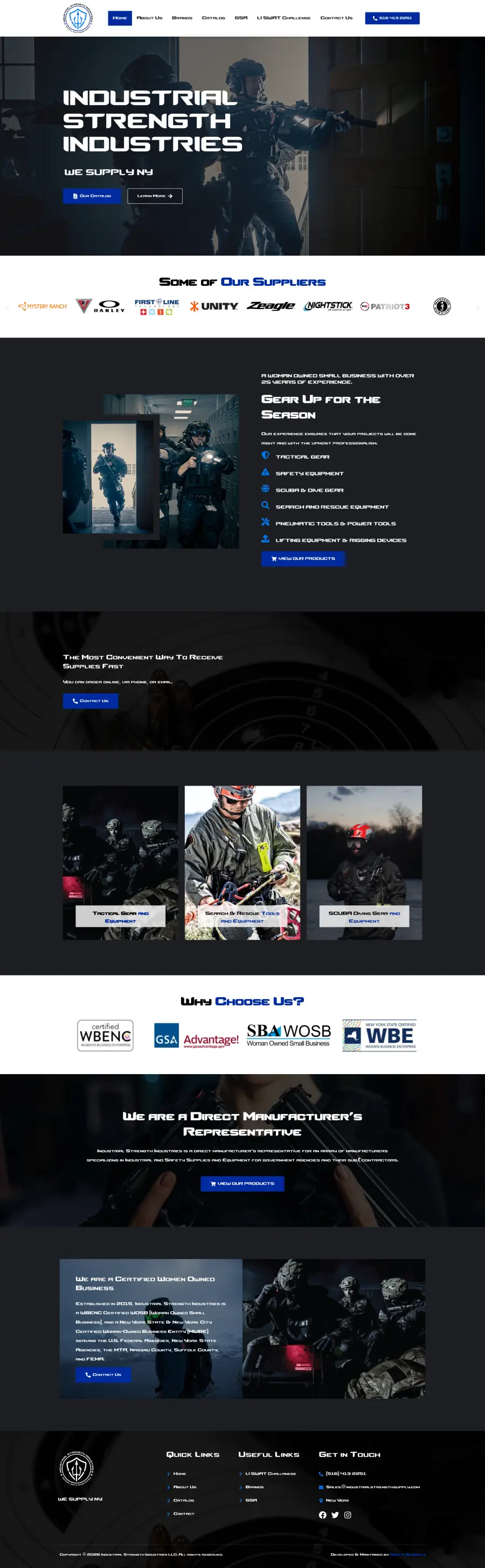 Industrial Strength Supply full homepage screenshot