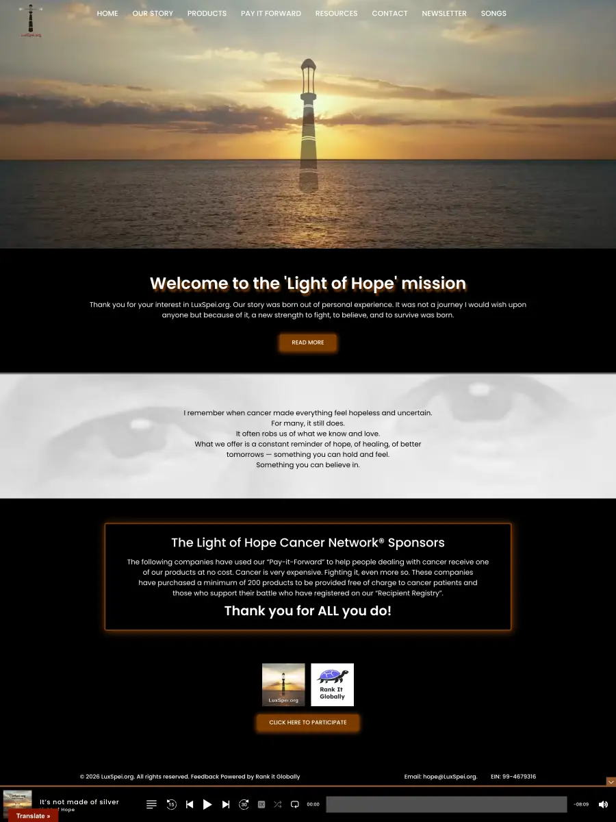 LuxSPEI full homepage screenshot