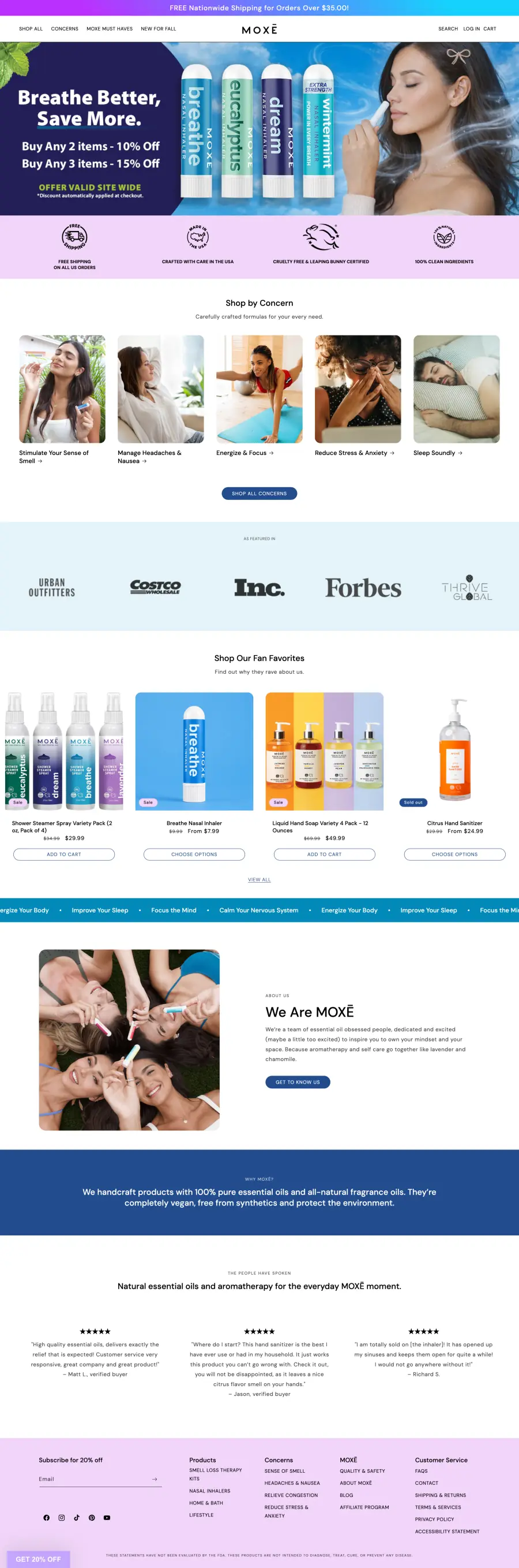 MOXĒ (Bemoxe) full homepage screenshot