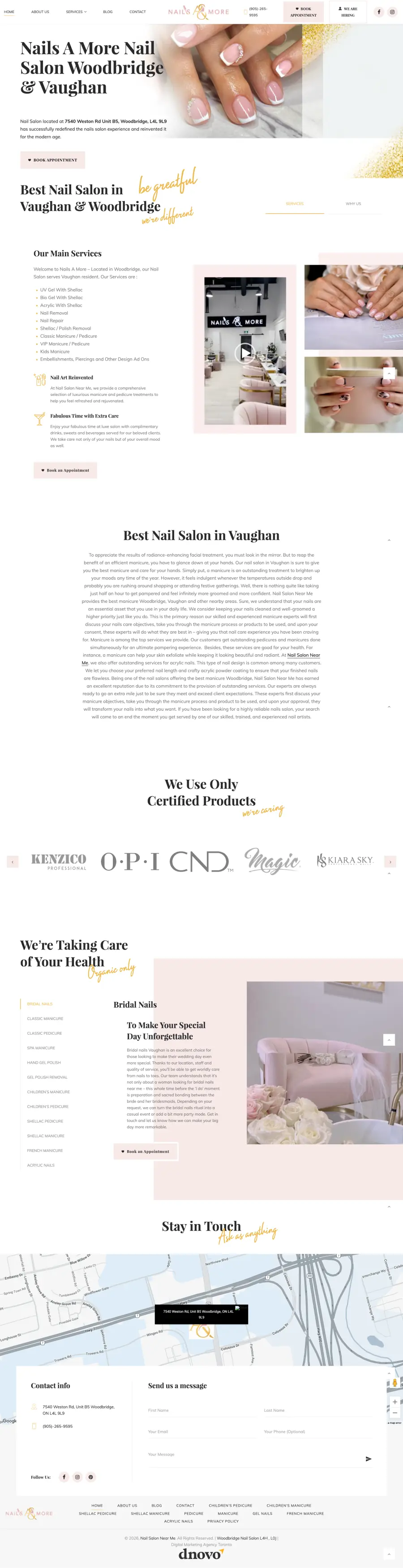 Nail Salon Near Me full homepage screenshot